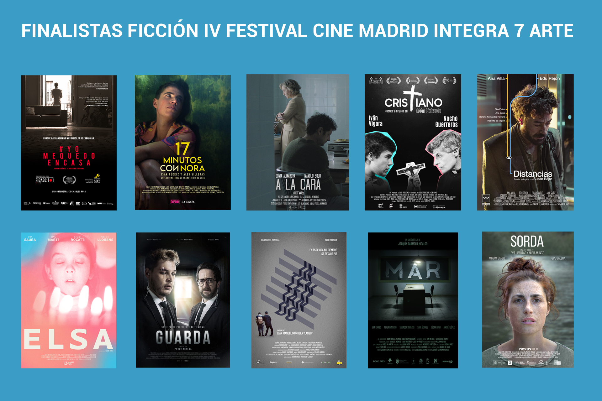Finalistas Ficción IV Festival Cine Madrid Integra 7 Arte